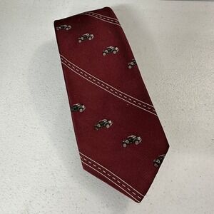Prince Consort Smithsonian Institution Model A Ford Burgundy Vintage Tie Auto